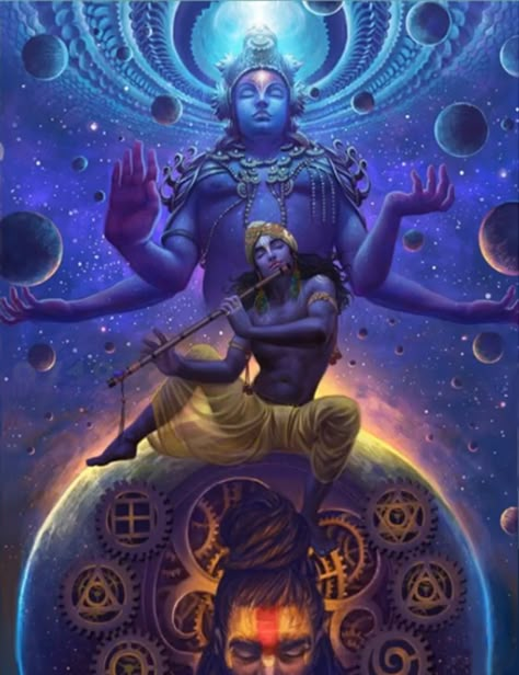 Cosmic Krishna, Wallpaper Krishna, Krishna Avatar, Modern Art Canvas Painting, Pictures Of Shiva, Krishna Wallpapers, Space Wallpaper, Lord Krishna Hd Wallpaper, Lord Vishnu Wallpapers