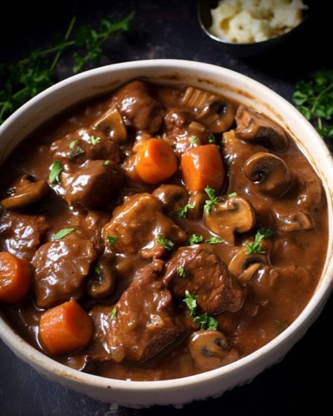 Pork Stew Meat Recipes, Beef Bourguignon Slow Cooker, Pork Stew Meat, Beef Bourguignon Recipe, Easy Beef Stew Recipe, Crockpot Recipes Beef Stew, Easy Beef Stew, Beef Dinners, Stew Meat Recipes