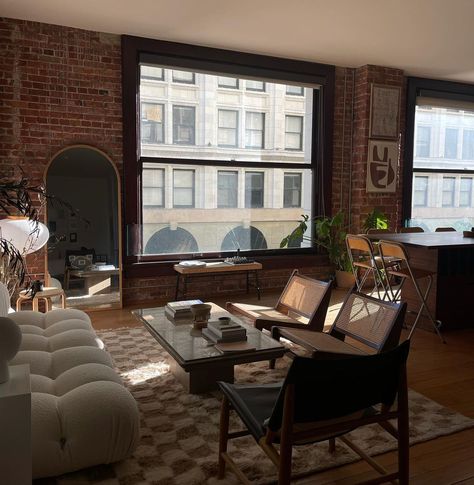 Small Lofts, Small Loft Apartment, Small Loft, New York Apartment, Loft Apartment, Home Building Design, Nyc Apartment, Dream Apartment, Apartment Inspiration