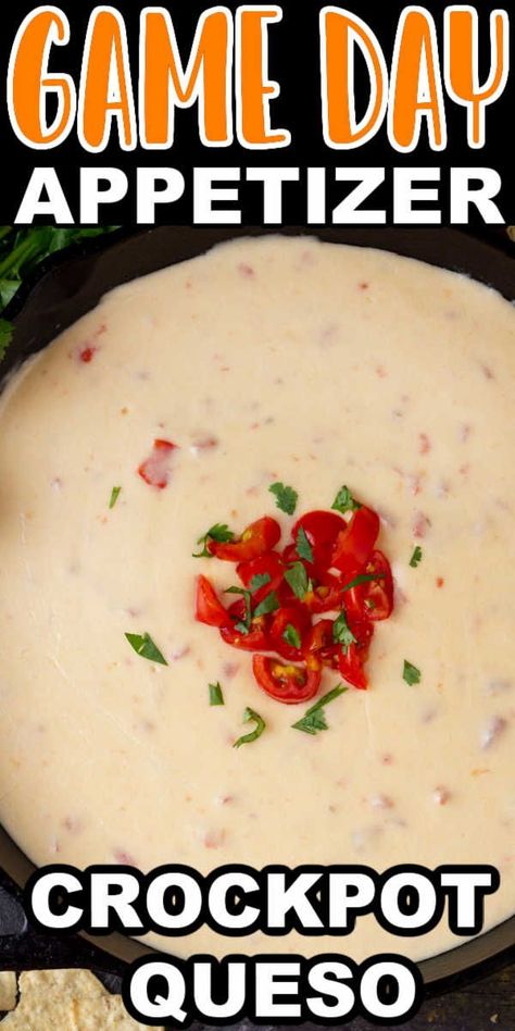 Scoop up a deliciously cheesy, perfectly smooth bite of this homemade Crock Pot White Queso Dip. It's easy to make in your slow cooker. Drawing inspiration from classic Mexican flavors, this dip delivers an authentic, restaurant-style experience right in your own home. Ideal for any social gathering, its rich and creamy texture is sure to win over everyone. Whether it's game day or a casual get-together, this queso dip is the perfect blend of convenience and irresistible taste. Crockpot Queso Recipe, Crockpot Cheese Dip, Queso Dip Easy, Crockpot Queso, Crockpot Dip, Queso Dip Crockpot, Cheese Dip Crock Pot, Crock Pot Queso, Dip Recipes Crockpot