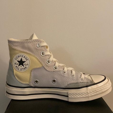 Converse Chuck 70 Crafted Patchwork Converse Patchwork, Patchwork Converse, Converse Chuck 70, Desert Sand, Chuck 70, Lemon Drop, Chuck Taylor Sneakers, Converse Chuck, Converse High Top Sneaker