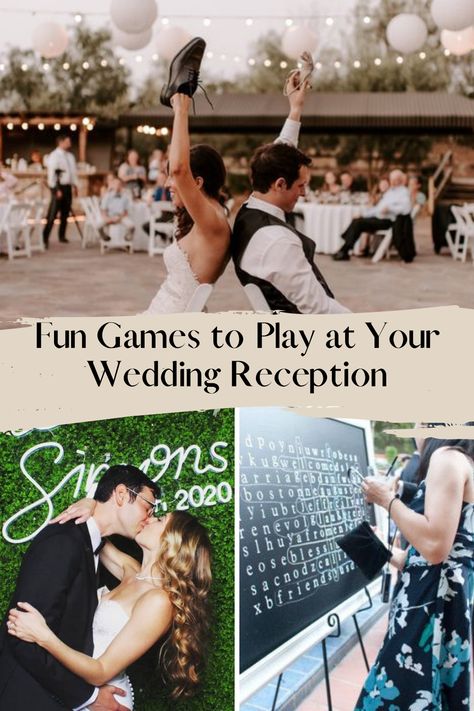 43 Fun Wedding Reception Games and Ideas - Fun Party Pop Games For Wedding Guests, Games For Wedding, Wedding Ideas Reception, Wedding Supper, Casual Wedding Reception, Fun Wedding Reception, Wedding Table Games, Fun Wedding Games, Wedding Reception Entertainment