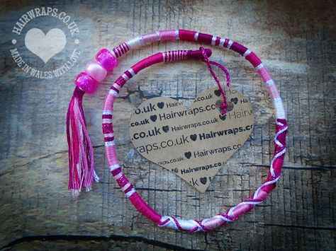 Pink Hair Wrap, Fabric Bracelets Diy, Braid Wrap, Frendship Bracelets, Boho Hair Wrap, Pink Paradise, Fabric Bracelets, Boho Hair, Hair Jewellery