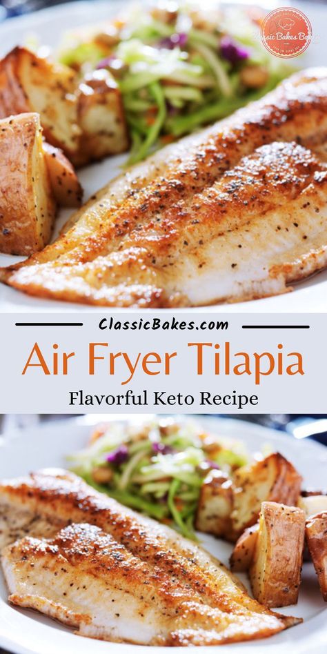 How To Make Tilapia, Air Fryer Tilapia, Air Fryer Fish Recipes, Tilapia Recipe, Air Fryer Fish, Air Fried Food, Air Fryer Oven Recipes, Tilapia Recipes, Air Fry Recipes