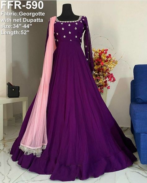 Mirror Work Anarkali, Contrast Dupatta, Pink Dupatta, Long Anarkali, Latest Blouse Designs Pattern, Casual Dressing, Kurta Designs Women, Designer Blouse Patterns, Party Wear Indian Dresses