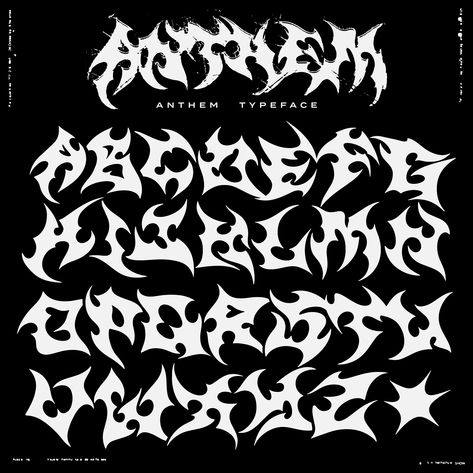 Anthem is a sans-serif typeface designed by Eric Olson in 2010. It's characterized by its wide proportions and geometric#metallicfonts #metallicdesign #metalliclettering #metalliccalligraphy #metallicart Hand Drawn Typeface, Tattoo Lettering Design, Contemporary Typography, Types Of Texture, Metal Font, Graffiti Lettering Fonts, Graffiti Font, Lettering Styles, Logo Text