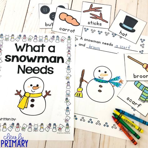 3 Winter Writing Activities for Kindergarten and First Grade Writing Activities For Kindergarten, Winter Writing Activities, Word Boxes, Winter Writing, Independent Activities, Write The Room, Literacy Stations, Activities For Kindergarten, Sentence Writing