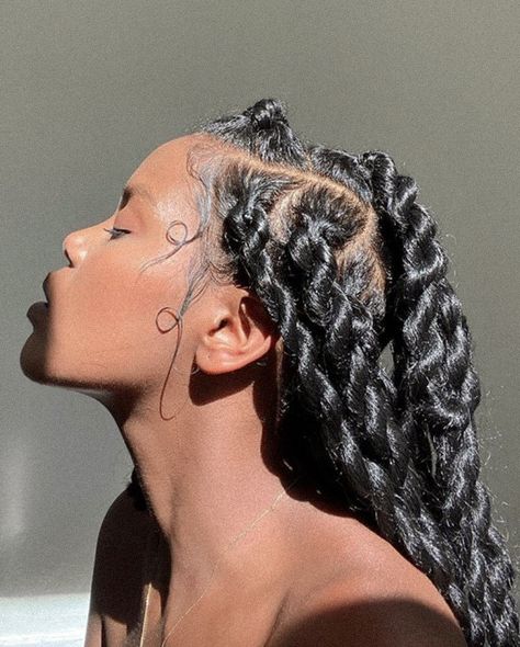 Her Hair, A Woman, Braids, Twist, Hairstyles, Hair Styles, Hair, Black, Plaits