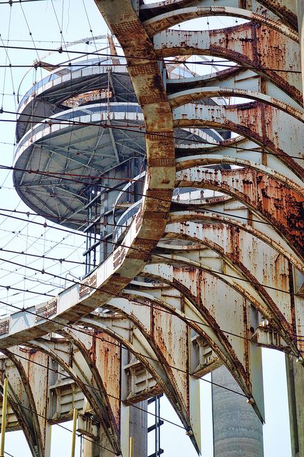 Bg Design, Abandoned Amusement Parks, Industrial Architecture, World's Fair, Abandoned Buildings, Brutalism, New York State, Dieselpunk, Abandoned Places