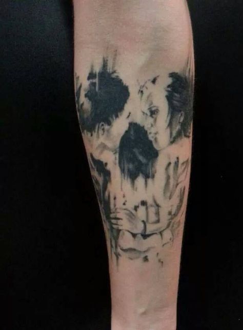 Skull Tattoo with a hidden image inside. By Eric Mills  contact him at ericmills1111@yahoo.com Hidden Skull Tattoo, 3 Tattoo, Hidden Images, Skull Tattoos, Get A Tattoo, Skull Tattoo, Skin, Tattoos