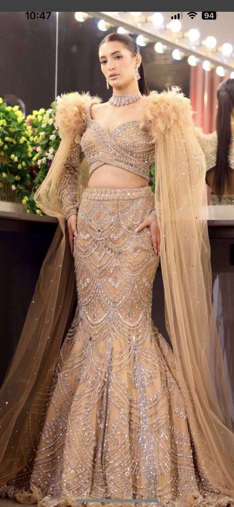 Engagement Gowns Indian Brides, Wedding Reception Dress For Bride Indian, Reception Outfit For Bride Indian, Engagement Gowns Indian, Reception Dress Bride Indian, Fish Cut Gown, Bride Reception Dresses, Fish Cut, Reception Gowns