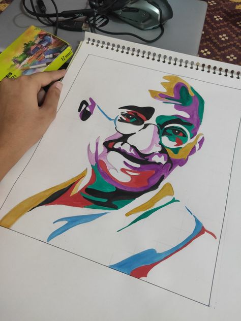 Mahatma Gandhi Abstract Painting, Gandhiji Outline Drawing, Gandhi Ji Sketch, Gandhi Ji Drawing, Gandhiji Drawing, Gandhi Painting, Mahatma Gandhi Drawing, Gandhi Drawing, Sketch House