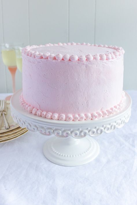 Prosecco Cake, Pink Smash Cakes, Light Pink Birthday, Pink Baby Shower Cake, Pink Prosecco, White Birthday Cakes, Birthday Plans, Pane Dolce, Pink Birthday Cakes