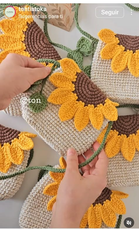 Crochet Sunflower Bag, Crochet Quilt Pattern, Crochet Giraffe Pattern, Crochet Sweater Design, Cross Stitch Pattern Maker, Quick Crochet Patterns, Crochet Market Bag, Crochet Design Pattern, Crochet Sunflower