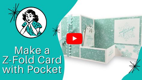 Z Fold Pocket Card | Christmas Card Idea - Simply Simple Stamping Z Fold Cards Templates, Fold Cards Templates, Z Fold Cards Ideas, Fold Cards Ideas, Pop Up Template, Z Fold Cards, Simply Simple Stamping, Stamp Tutorial, Pocket Card