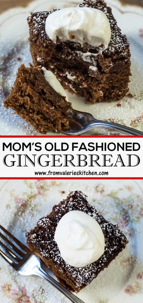 Old Fashioned Gingerbread Recipe, Ginger Desserts, Vintage Christmas Recipes, Molasses Cake, Fun Boots, Gingerbread Recipes, Molasses Recipes, Gingerbread Cake Recipe, Baking Goods