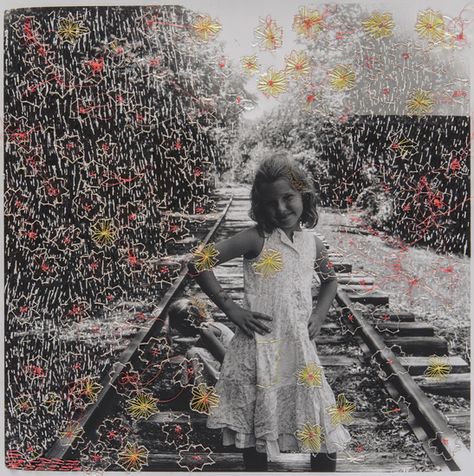 Melissa Zexter Photography - Embroidery and Photography 2017 Photography And Embroidery, Embroidery On Black And White Photo, Embroidery On Photographs, Melissa Zexter Embroidery, Embroidered Photography, Embroidered Photo Art, Embroidered Photographs, Altered Photography, Embroidered Photo