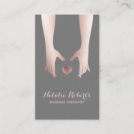 Healing Hands & Heart Rose Gold Massage Therapy Business Card Massage Therapy Business Cards, Therapy Business, Massage Therapy Business, Massage Business, Card Factory, Heart Rose, Healing Hands, Elegant Cards, Factory Design