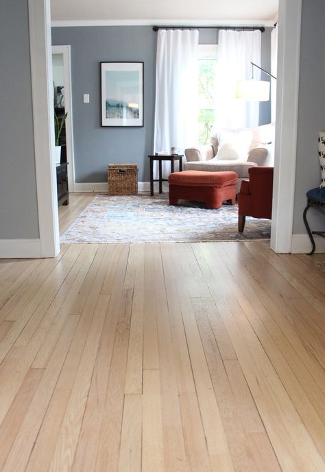 We refinished our 100 year old floors! | ASHES + IVY AT HOME Refinish Maple Floors, Natural Oak Flooring, Red Oak Hardwood Floors, Light Oak Floors, Red Oak Floors, Red Oak Hardwood, Floor Refinishing, Hardwood Floor Colors, Living Room Wood Floor