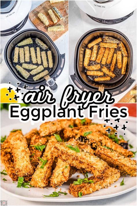 Air Fryer Eggplant Fries are a healthy alternative to traditional French fries. They’re crispy on the outside and tender on the inside. They can be served as a side dish or appetizer. via @foodfolksandfun Vegetable Samosa Recipe, Air Fryer Eggplant, Air Fryer Fries, Vegetable Samosa, Eggplant Fries, Parmesan Fries, Samosa Recipe, Fries Recipe, Eggplant Parmesan