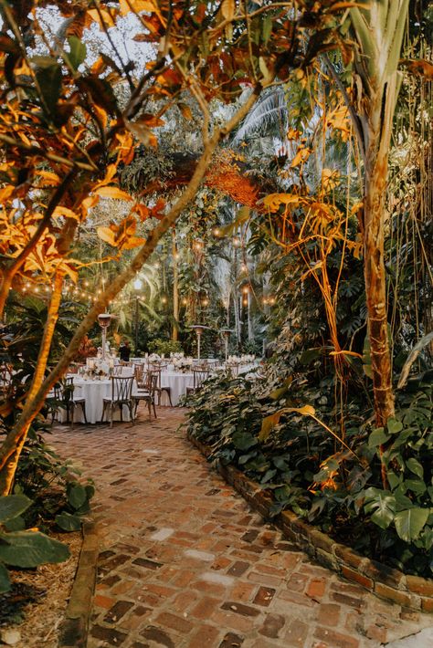 Classic Black and White Outdoor St. Pete Wedding | Sunken Gardens | Photography by Courtyard Garden Wedding, Sunken Gardens St Petersburg Wedding, Garden Themed Wedding Reception, Court Yard Wedding, Wedding Venues Outdoor Gardens, Fall Wedding Venues Outdoor, Waffley Wedded, Victorian Garden Wedding, Courtyard Wedding Reception