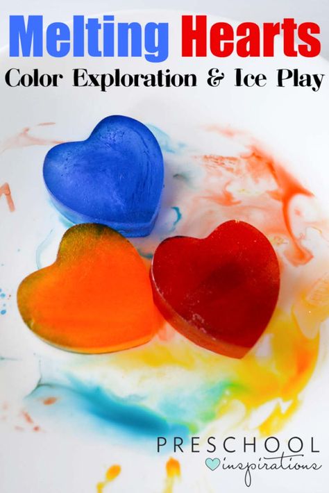 Homegrown Preschooler, Sensory Preschool, Paint Activities, Preschool Inspirations, February Lesson Plan, Esl Preschool, Preschool Valentines Activities, Color Exploration, February Lessons