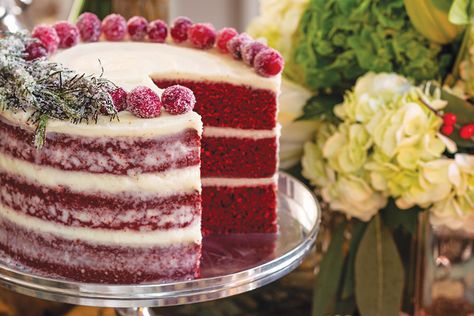 recipe-for-red-velvet-cake - Victoria Rosemary Recipes, Profile Photography, Red Velvet Cake Recipe, Sugared Cranberries, Christmas Cake Decorations, Cake Delivery, Red Food, Christmas Cooking, Velvet Cake