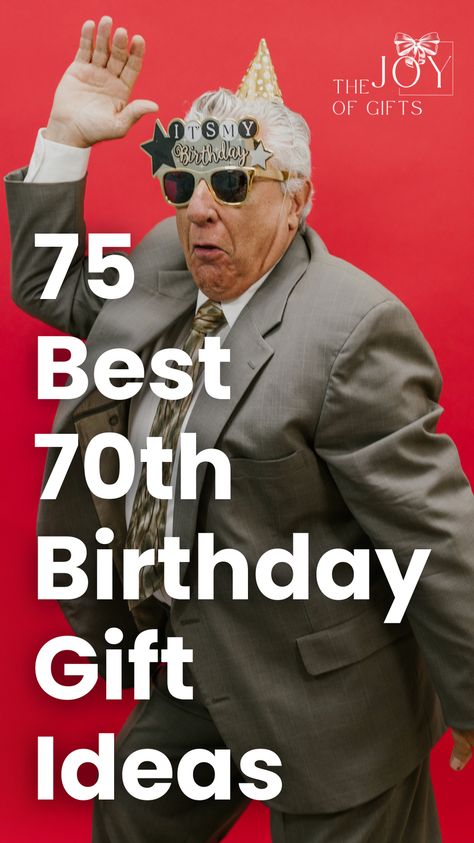 Looking for the perfect 70th birthday gift? Find it with this gift guide from The Joy of Gifts of the best birthday gifts for a 70-year-old! You'll see personalized 70th birthday gifts, funny 70th birthday gifts, sentimental gift ideas, photo gift ideas, and many more! Man’s 70th Birthday Party Ideas, Gift Ideas For 70th Birthday For Men, 70th Birthday Gifts Men, Funny 70th Birthday Ideas, 70th Birthday Gifts For Dad, 70 Birthday Gift Ideas For Men, Turning 70 Birthday Ideas, 70 Th Birthday Gift Ideas, Gifts For 70 Year Old Man