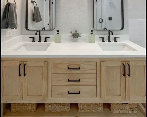 Custom Double Sink Bathroom Vanity Handmade Water - Etsy Gray Shaker Bathroom Vanity, Wood Double Vanity, 72 Inch Bathroom Vanity, Shaker Bathroom Vanity, Bathroom Vanity Double Sink, Natural Farmhouse, Vanity Colors, Summer View, Primary Bath