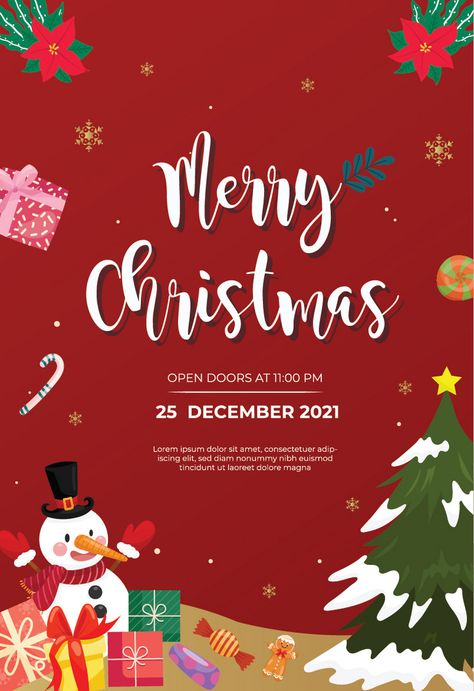 Merry Christmas Day Party Poster Design Template#pikbest#templates Poster Christmas Design, Christmas Creative Poster, Christmas Poster Design Ideas, Merry Christmas Poster Design, Christmas Day Poster, Party Poster Design, Packing Idea, Christmas Brochure, Merry Christmas Day