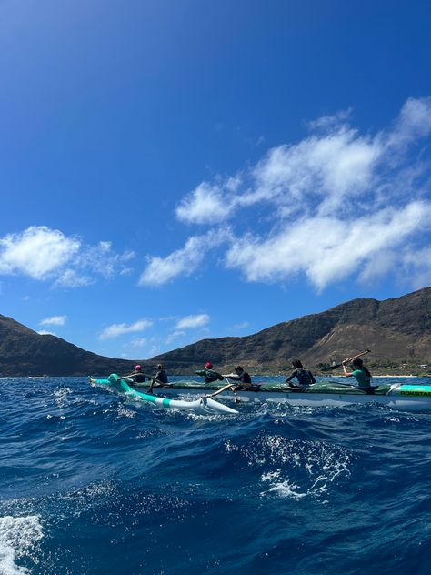 Hawaii, ocean, paddle, row, canoe, oahu, blue, waves, surf, sun, beach, inspiration, vision board, mountains Oahu Surfing, July Journal, Inspiration Vision Board, Hawaii Ocean, Outrigger Canoe, Beach Inspiration, Summer Board, Canoe Paddle, Life Recently