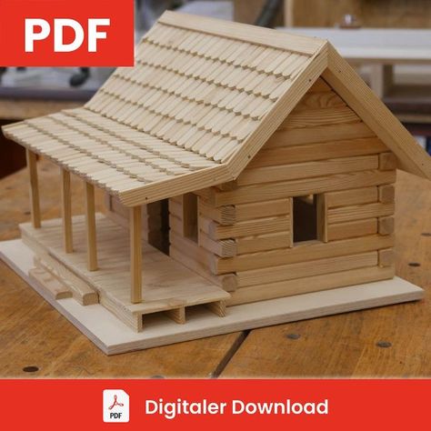 Birdhouse Diy, Diy Craft Hacks, Popsicle Stick Crafts House, Popsicle Stick Houses, Craft Hacks, Homemade Bird Houses, Popsicle Crafts, A Frame House Plans, Construction Diy