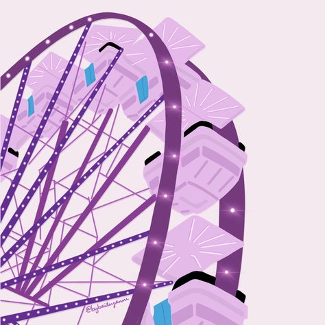 Ferris Wheel Illustration, Wheel Illustration, Promo Banner, Frame Edit, Vertical Garden Design, Driving Safety, Amusement Park, Roller Coaster, Book Cover Design