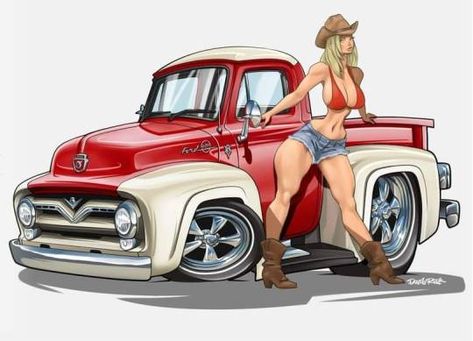 Hotrod Art on Tumblr Hotrod Art, Cartoon Car Drawing, Motorbike Art, Automotive Illustration, Cool Car Drawings, Cartoon Artwork, Lifted Chevy Trucks, Automotive Artwork, Biker Art