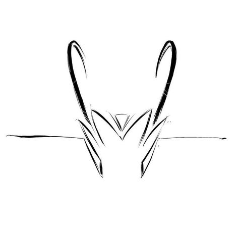 Simple Loki Tattoo, Loki Laufeyson Tattoo, Loki Inspired Tattoo, Loki Horns Tattoo, Subtle Marvel Tattoo, Marvel Inspired Tattoos, The 100 Tattoos, Loki Doodle, Loki Tattoos