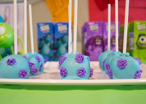 Monsters Inc Cake Pops  birthday Cupcakes Decoration For Kids, Monsters Inc Cake Pops, Cake Pops Birthday, Monsters Inc Cake, Monster University Birthday, Monster Inc Cakes, Monsters Inc Baby Shower, Monsters Inc Baby, Monsters Inc Party