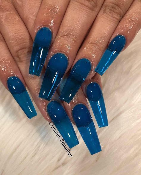 Clear Glitter Nails, Occasion Nails, Acrylic Nail Supplies, Clear Acrylic Nails, Acrylic Nail Powder, Sculpted Nails, Blue Acrylic Nails, Pedicure Manicure, Liquid Nails