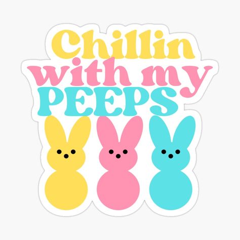 Get my art printed on awesome products. Support me at Redbubble #RBandME: https://www.redbubble.com/i/sticker/Peeps-to-celebrate-the-season-by-JDreaming/158553450.JCQM3?asc=u Candy Stickers, Easter Stickers, Decorate Notebook, Coloring Stickers, Eye Catching Colors, Science Poster, Stranger Things Fanart, My Art, Awesome Products