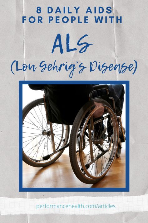 Every 90 minutes someone is diagnosed with ALS. It affects ~30,000 people in the U.S. Learn about ALS & find daily aids to help as the disease progresses! #ALS #LouGehrigsDisease #DailyLivingAids #AidsToDailyLiving #ALSAids #ALSSymptoms #AmyotrophicLateralSclerosis #DiningAids #DressingAids #PerformanceHealth Als Symptoms, Lou Gehrigs Disease, Lou Gehrig, Back Pain, Pain Relief, Disease, Health