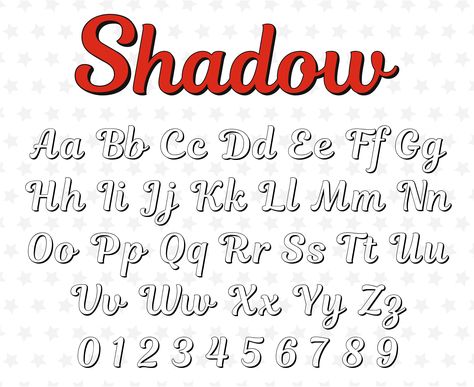 Shadow Cursive Letters, Cursive Shadow Letters, Phonts Fonts Alphabet, Shadow Writing Font, Shadow Lettering Alphabet, Thick Cursive Font, Shadow Font Alphabet, Shadow Letters, Png Shadow