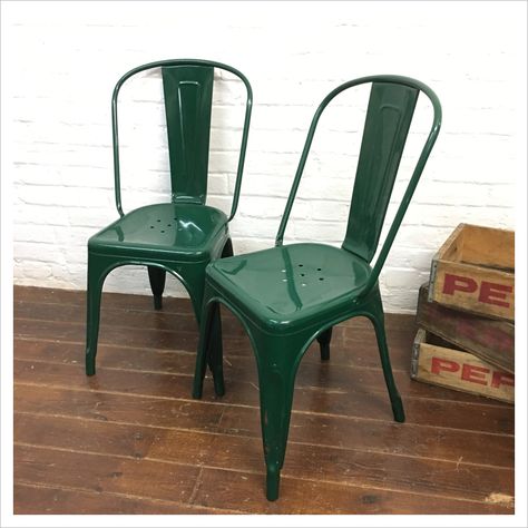 Hall Chairs, Tolix Chair, Hall Chair, Green Metal, Metal Models, Green Chair, Chairs For Sale, Chair Design, Summer Sale