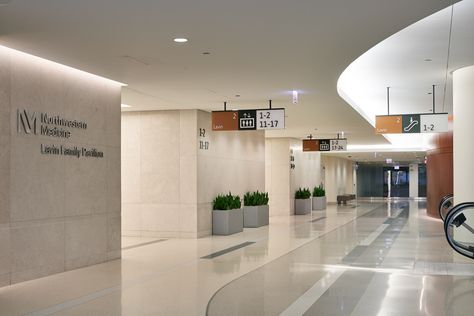 Northwestern University Chicago, Signage And Wayfinding, Chicago Living, Interior Signage, Medical Student Motivation, Hospital Interior, Chicago University, Signage System, Healthcare Design