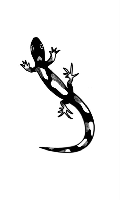 Salamander Tattoo Simple, Simple Lizard Tattoo, Fire Salamander Tattoo, Salamander Illustration, Salamander Tattoo, Salamander Skeleton, Tattoo Ideas, Tattoos, Pins