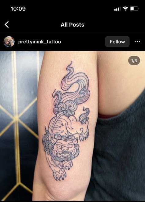 chinese dog dragoon tattoo Year Of The Dog Tattoo, Pixiu Chinese Tattoo, Chinese Dog Tattoo, Chinese Foo Dog Tattoo Design, Fu Dog Tattoo Traditional, Japanese Fu Dog Tattoo Design, Dog Chinese Zodiac Tattoo, Chinese Lion Tattoo Foo Dog, Dog Zodiac