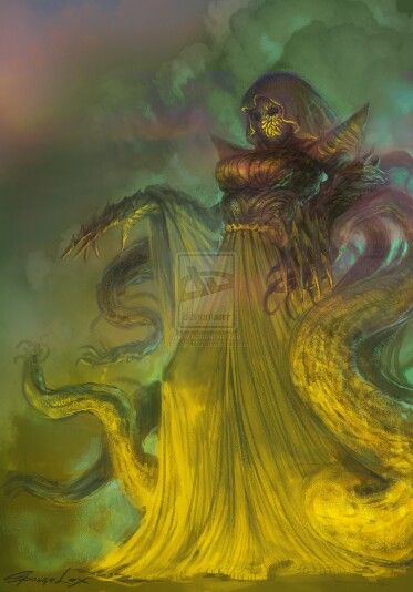 Female version Hastur The King In Yellow, The King In Yellow, King In Yellow, Lovecraft Monsters, Cthulhu Art, Lovecraft Cthulhu, Monster Artwork, Lovecraftian Horror, Eldritch Horror