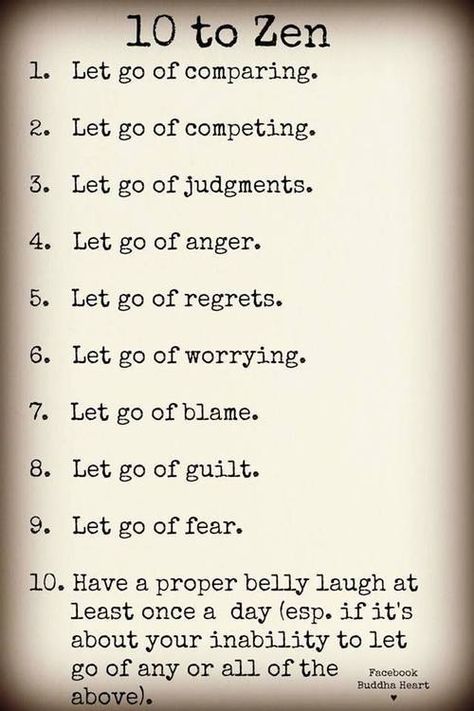 10 to Zen. 9 Things to let go of and one to add for a #peaceful life. Yoga Exercises, Morning Yoga, Open Book, Simple Living, Yoga Inspiration, Good Advice, The Words, Inner Peace, Great Quotes