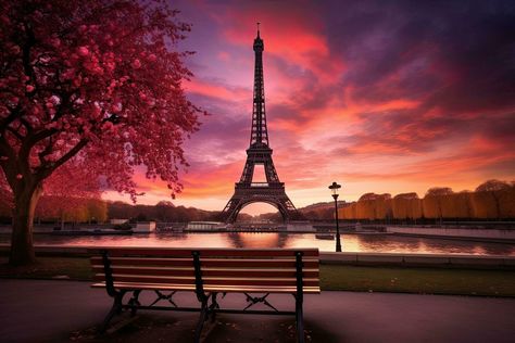 Paris Background Landscape, Tour Eiffel Aesthetic, Paris Background, Sunset Paris, Paris Tower, Paris Wallpaper, Tree Saw, Cityscape Photos, Black And White Aesthetic