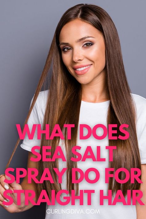 What does sea salt spray do for straight hair Volume Straight Hair, Diy Sea Salt Spray, Straight Hair Waves, Salt Spray Hair, Style Straight Hair, How To Style Hair, Braid Your Hair, Sea Salt Spray For Hair, Sea Salt Hair