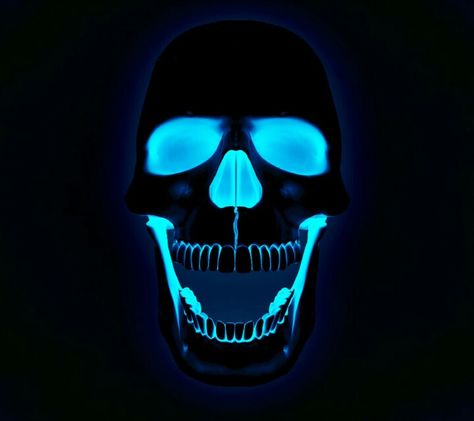 Glow in the dark skull Blue Skulls, Skull Wallpaper, Skull Head, A Skull, Ghost Rider, Skull Tshirt, Skeletal, Skull And Bones, Grim Reaper