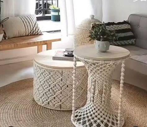 Macrame Interior, Macrame Furniture, Woven Furniture Design, Macrame Hanging Chair, Pola Macrame, Macrame Chairs, Macrame Table, Macrame Knots Pattern, Macrame Wall Hanging Patterns